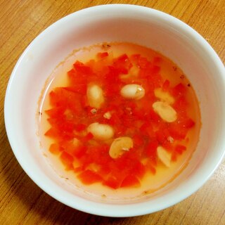 【離乳食】大豆とパプリカのスープ